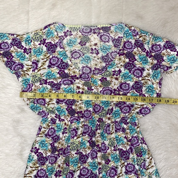 Lauren Taylor Short Sleeve Floral Dress - Picture 11 of 13